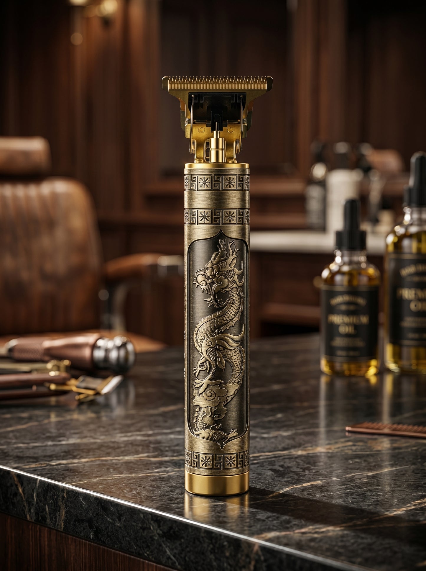 Dragon Gold Professional Hair Trimmer – Luxury Barber Edition