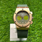 HUBLOT CLASIC FASHION LEATHER SILICON STRAPES- DATE DIAL GOLDEN WATCH